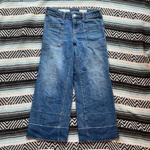 Anthropologie Pilcro wide leg crop jeans